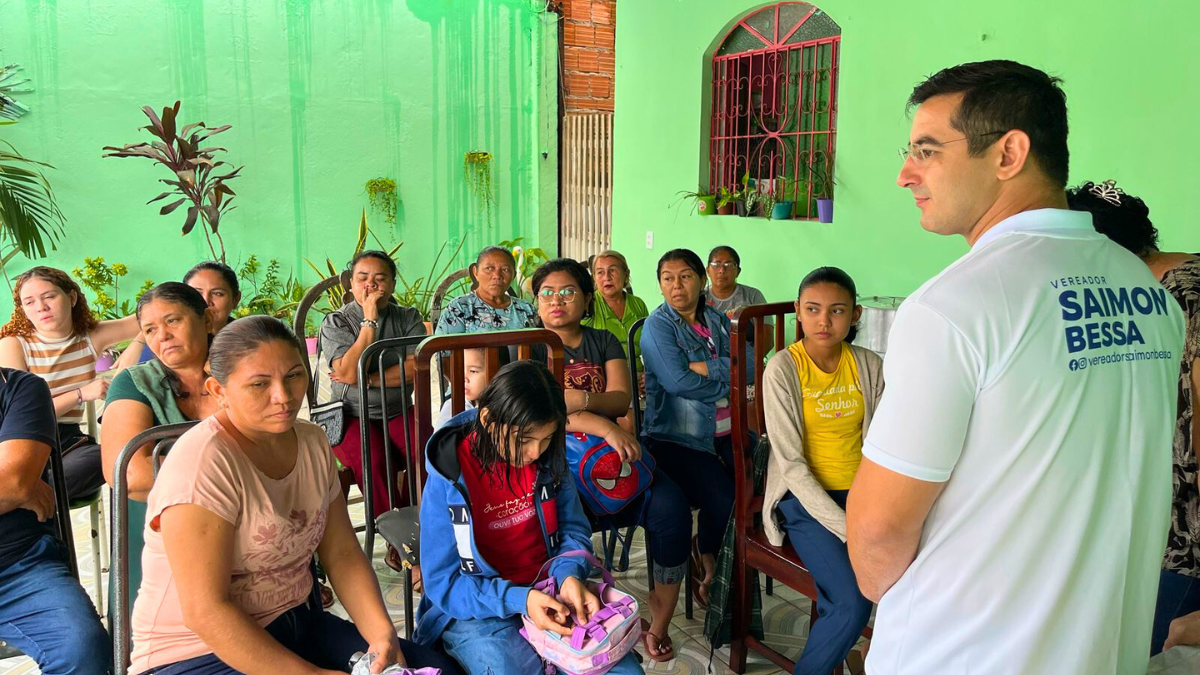 Vereador Saimon Bessa durante encontro na Zona Norte de Manaus - Foto: Assessoria vereador