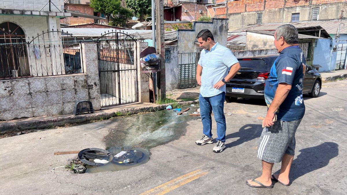 Saimon Bessa pede suspensão de tarifa de esgoto em área sem serviço adequado no bairro Petrópolis